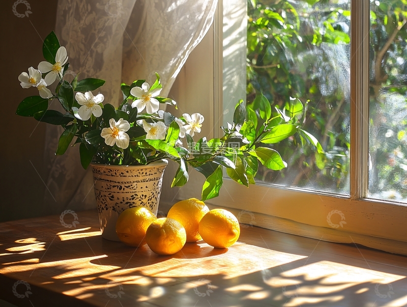 高清大图下载【趣麦麦图】窗前的果花