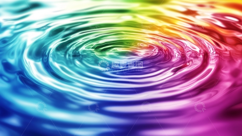 高清大图下载【趣麦麦图】彩色水波纹