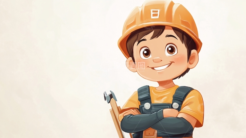 高清大图下载【趣麦麦图】-卡通开心工匠头像11