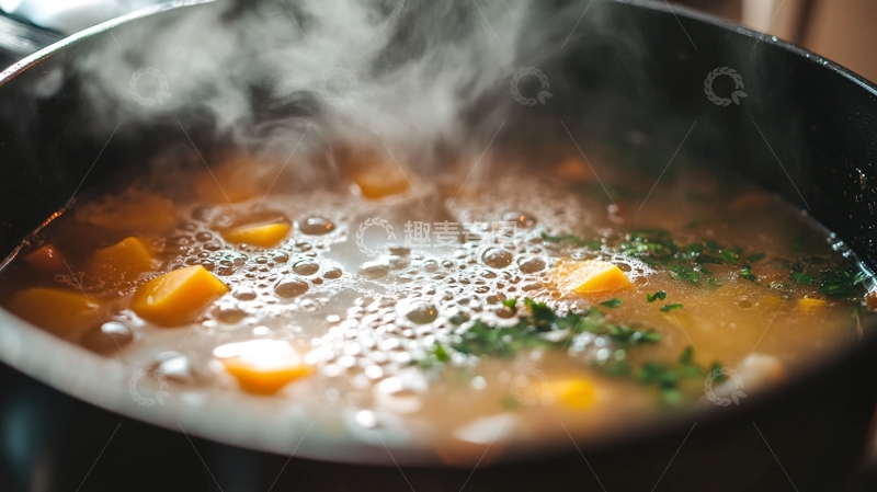 高清大图下载【趣麦麦图】意式蔬菜汤烹饪1