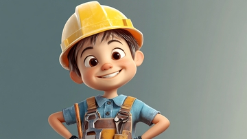 卡通开心工匠头像10