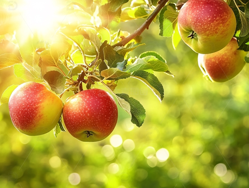 高清大图下载【趣麦麦图】太阳照耀下的苹果