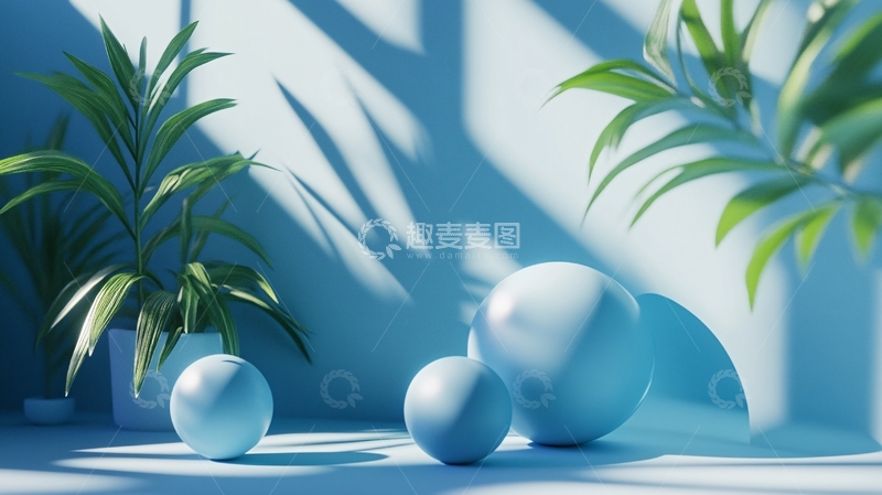 高清大图下载【趣麦麦图】几何体渲染场景