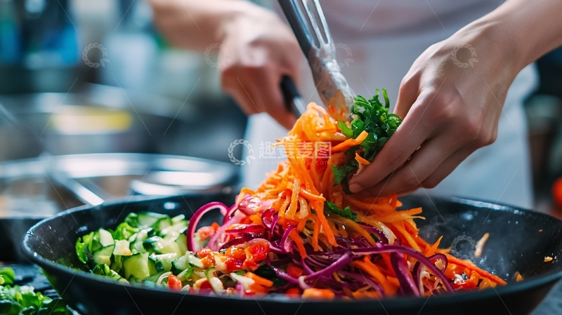 高清大图下载【趣麦麦图】厨师大拌菜