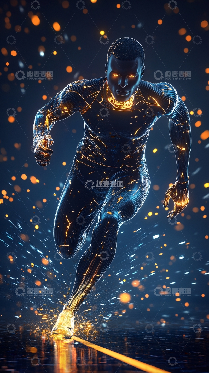 高清大图下载【趣麦麦图】动感跑步背景