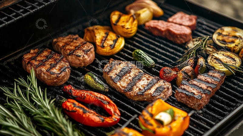 高清大图下载【趣麦麦图】烤肉场景图