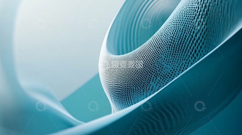 高清大图下载【趣麦麦图】蓝色弯曲唯美科技