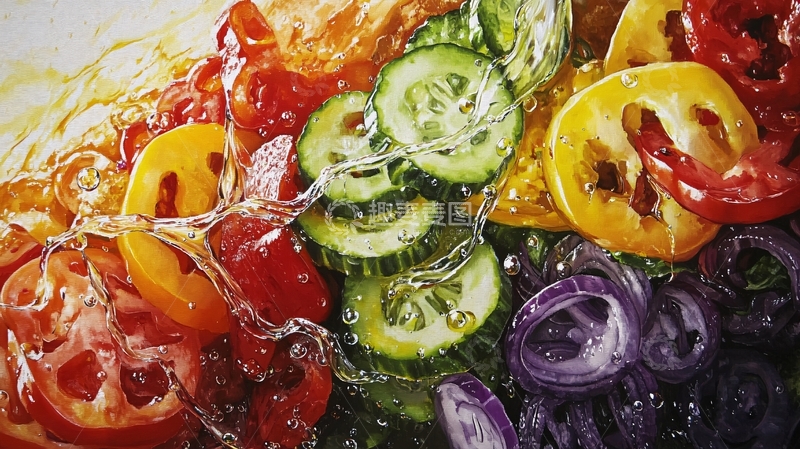 高清大图下载【趣麦麦图】清凉蔬菜背景