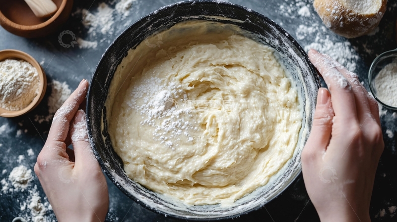 高清大图下载【趣麦麦图】形成面团