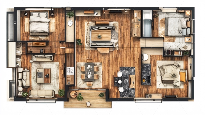 地产户型图渲染6
