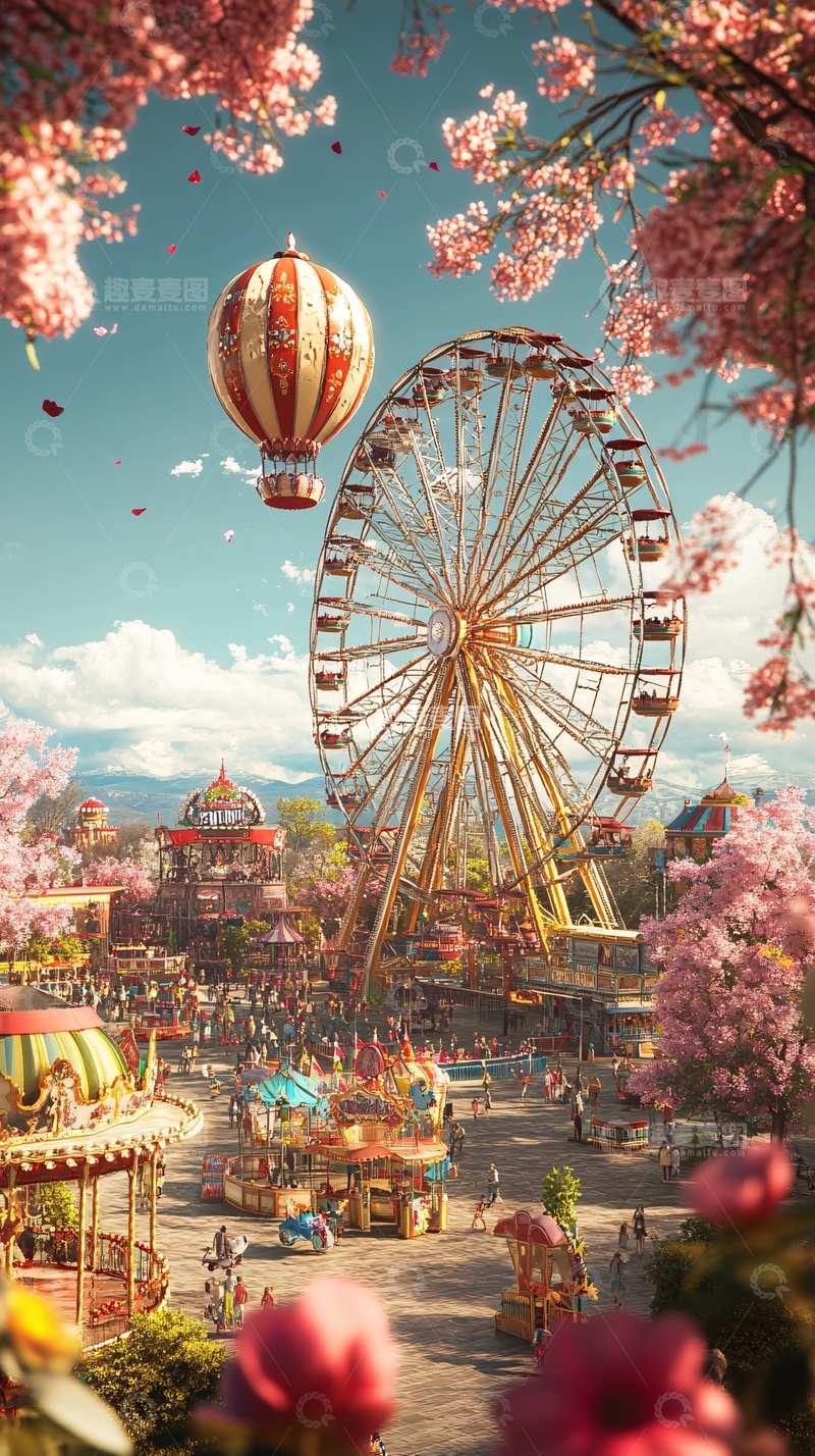 高清大图下载【趣麦麦图】古风游乐场
