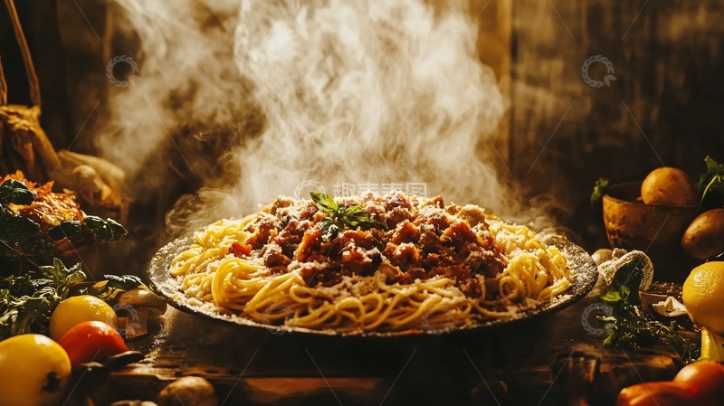 高清大图下载【趣麦麦图】意大利美食肉酱面