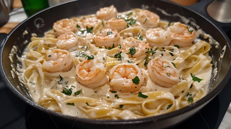 高清大图下载【趣麦麦图】意大利虾仁面