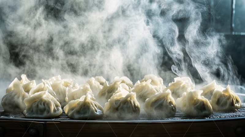 高清大图下载【趣麦麦图】蒸饺文化