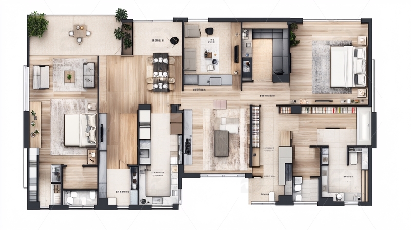 地产户型图渲染5