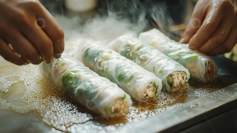 高清大图下载【趣麦麦图】特色美食越南小卷粉