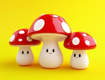 蘑菇拟人形象设计