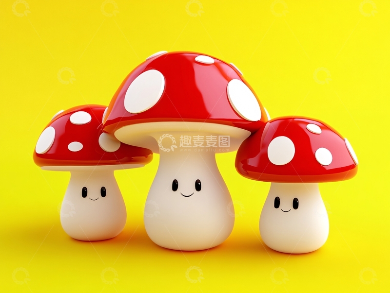 高清大图下载【趣麦麦图】蘑菇拟人形象设计