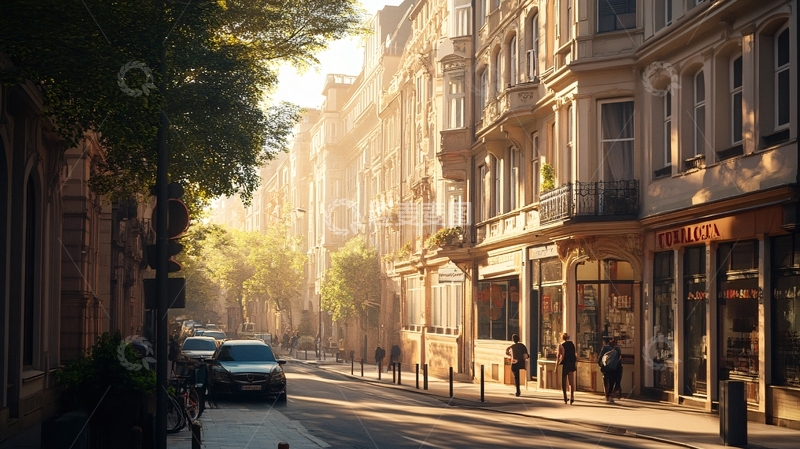 高清大图下载【趣麦麦图】建筑街道效果图1