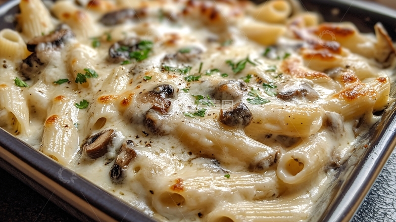 高清大图下载【趣麦麦图】菌菇焗面