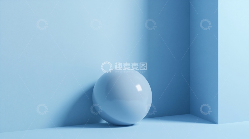 高清大图下载【趣麦麦图】淡蓝色浅蓝色酷炫圆球1