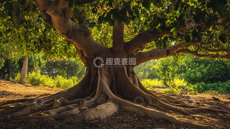 高清大图下载【趣麦麦图】树大根深