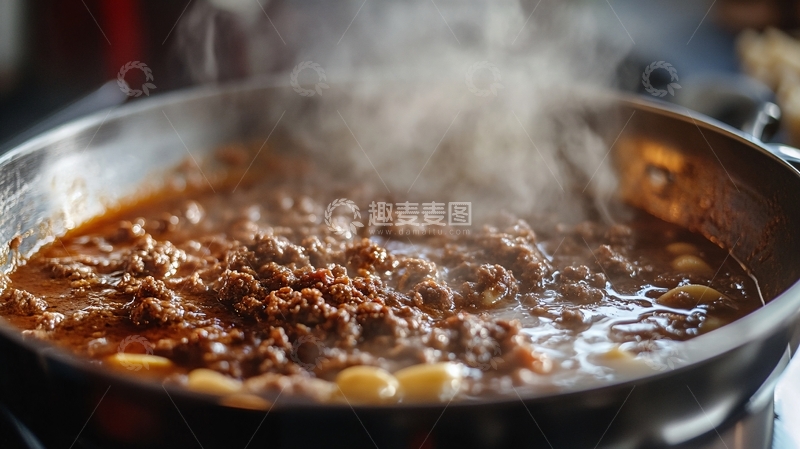 高清大图下载【趣麦麦图】肉沫火锅