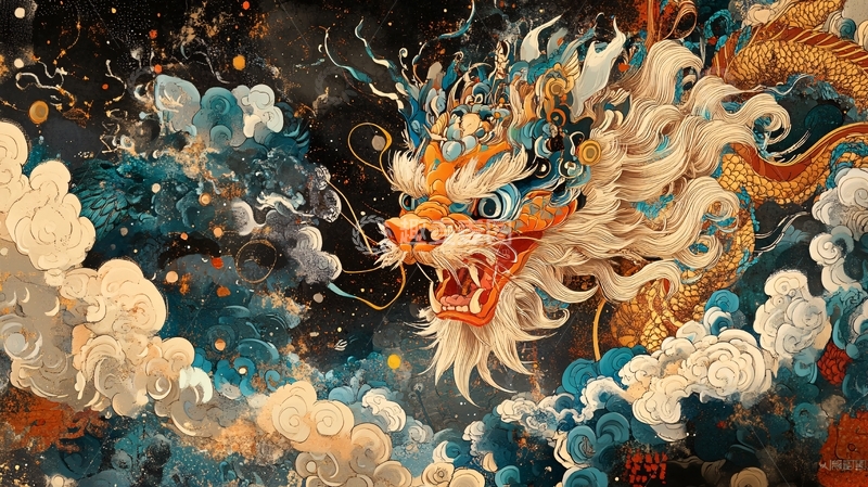 高清大图下载【趣麦麦图】-龙年系列包装插画