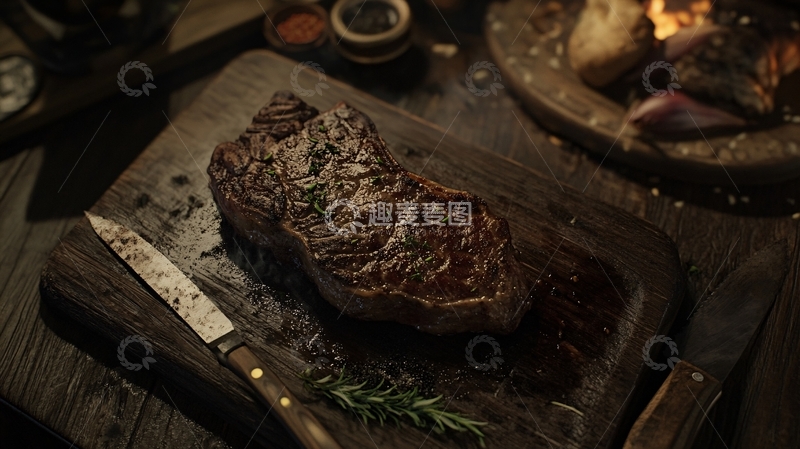 高清大图下载【趣麦麦图】牛排氛围图2