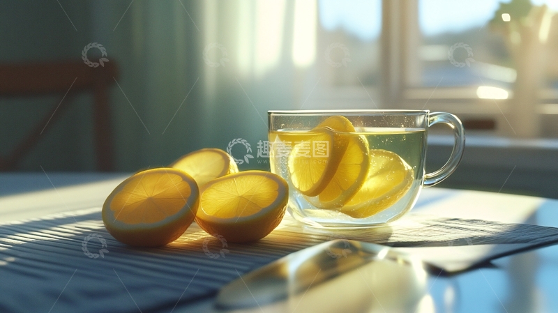 高清大图下载【趣麦麦图】柠檬切片早餐桌