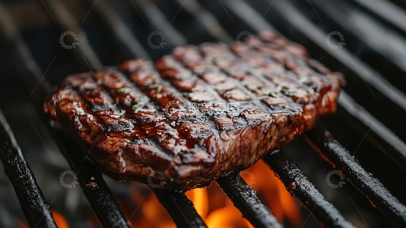 高清大图下载【趣麦麦图】炭火烤牛排