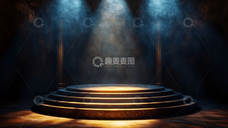 高清大图下载【趣麦麦图】半圆舞台背景