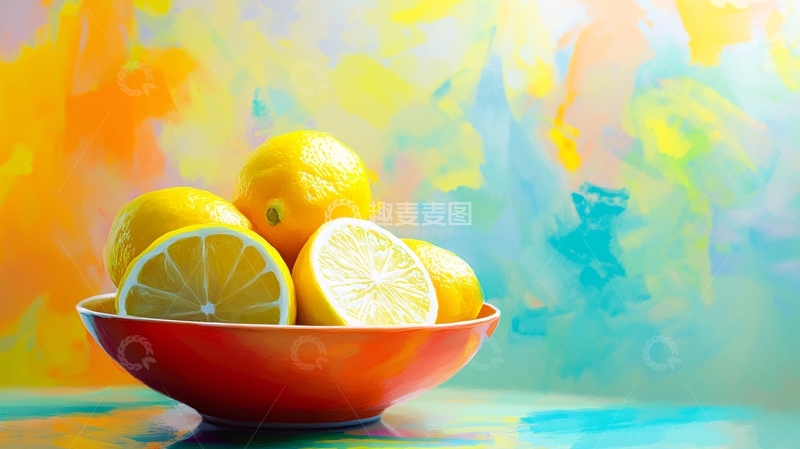 高清大图下载【趣麦麦图】柠檬水果拼盘1