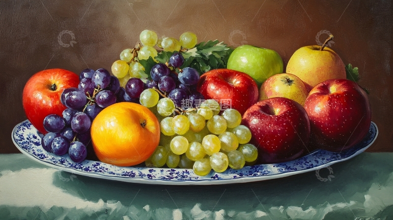 高清大图下载【趣麦麦图】油画水果1