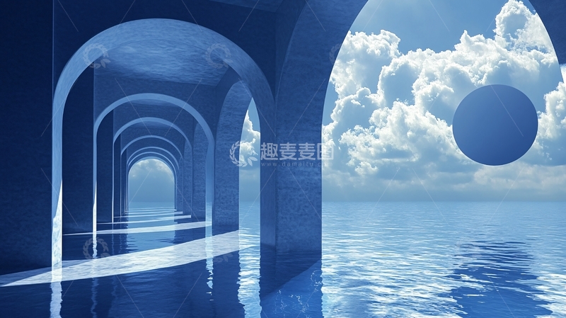 高清大图下载【趣麦麦图】超现实泳池1