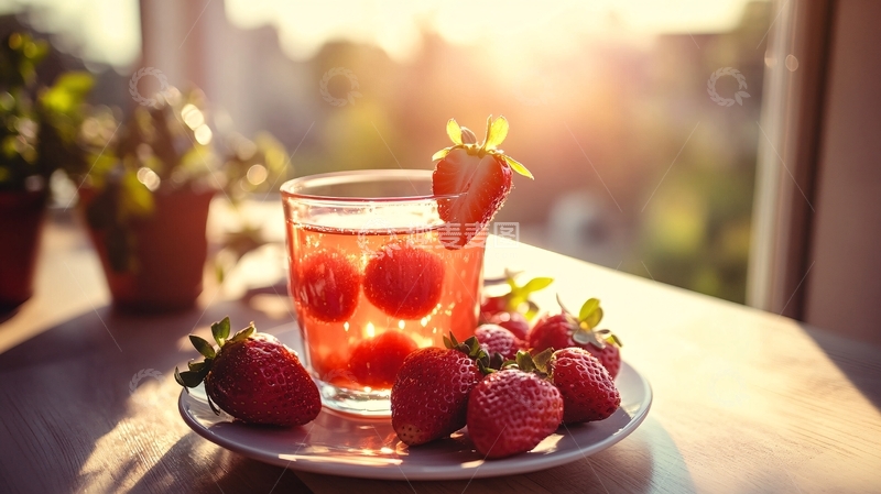 夏天草莓饮品1