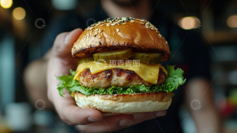 高清大图下载【趣麦麦图】汉堡素材1