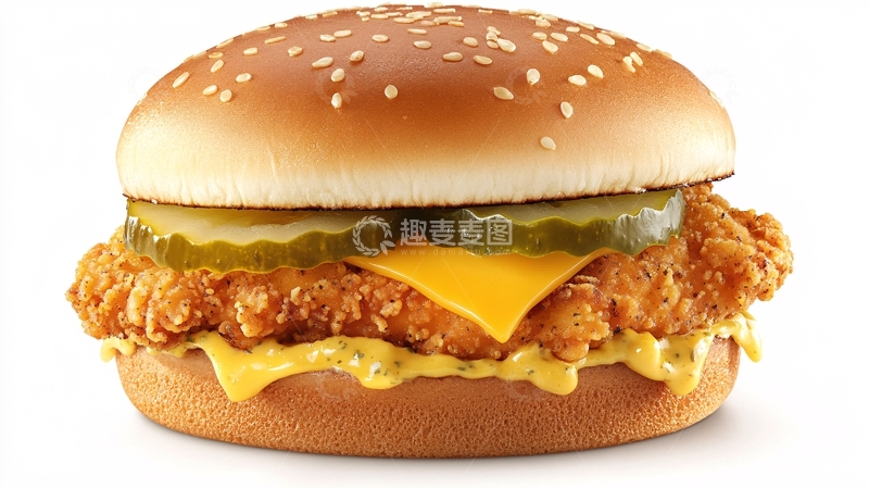高清大图下载【趣麦麦图】巨无霸香辣鸡腿堡