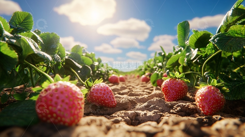 高清大图下载【趣麦麦图】高清草莓园