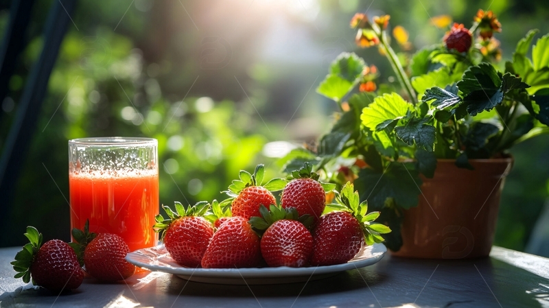 高清大图下载【趣麦麦图】光影草莓2