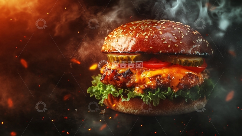 高清大图下载【趣麦麦图】汉堡宣传图