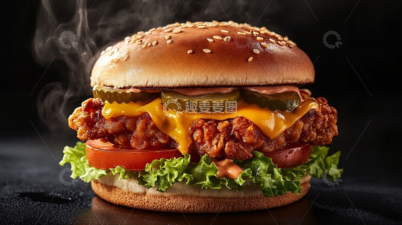高清大图下载【趣麦麦图】秘汁鸡腿堡