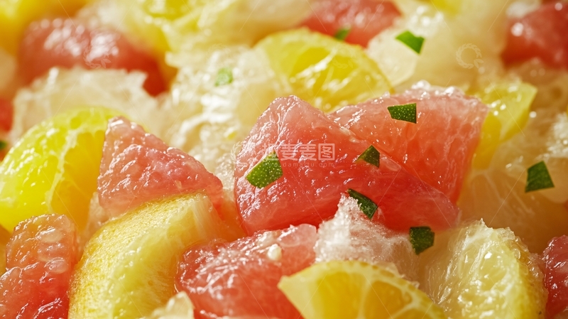 高清大图下载【趣麦麦图】柚子水果沙拉