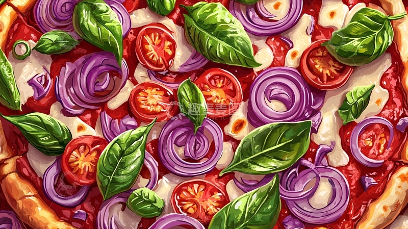 高清大图下载【趣麦麦图】披萨插画1