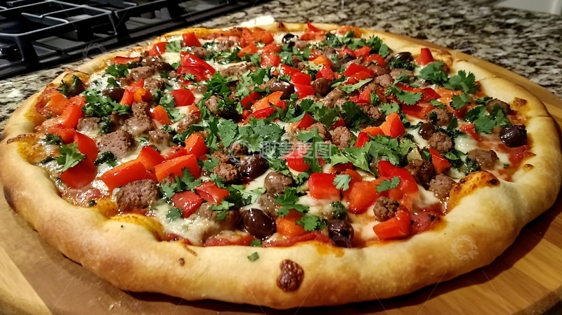 高清大图下载【趣麦麦图】土耳其牛肉披萨