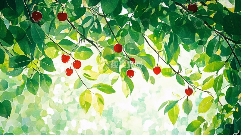 高清大图下载【趣麦麦图】红枣林插画