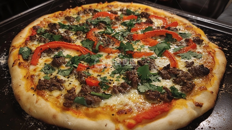 高清大图下载【趣麦麦图】土耳其牛肉披萨1