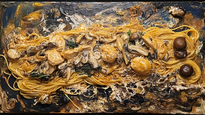 高清大图下载【趣麦麦图】意面装饰画