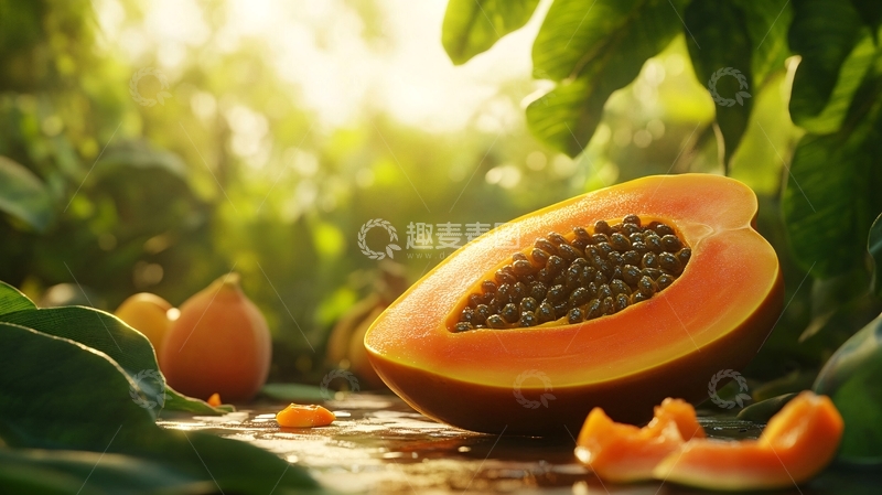 高清大图下载【趣麦麦图】木瓜广告