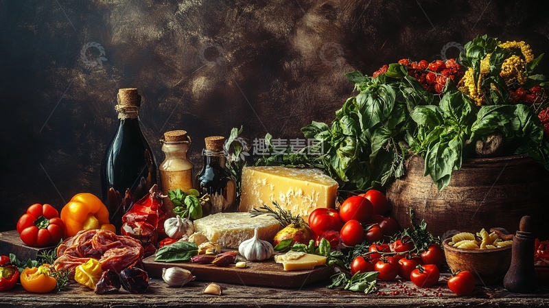 高清大图下载【趣麦麦图】-意大利美食原料